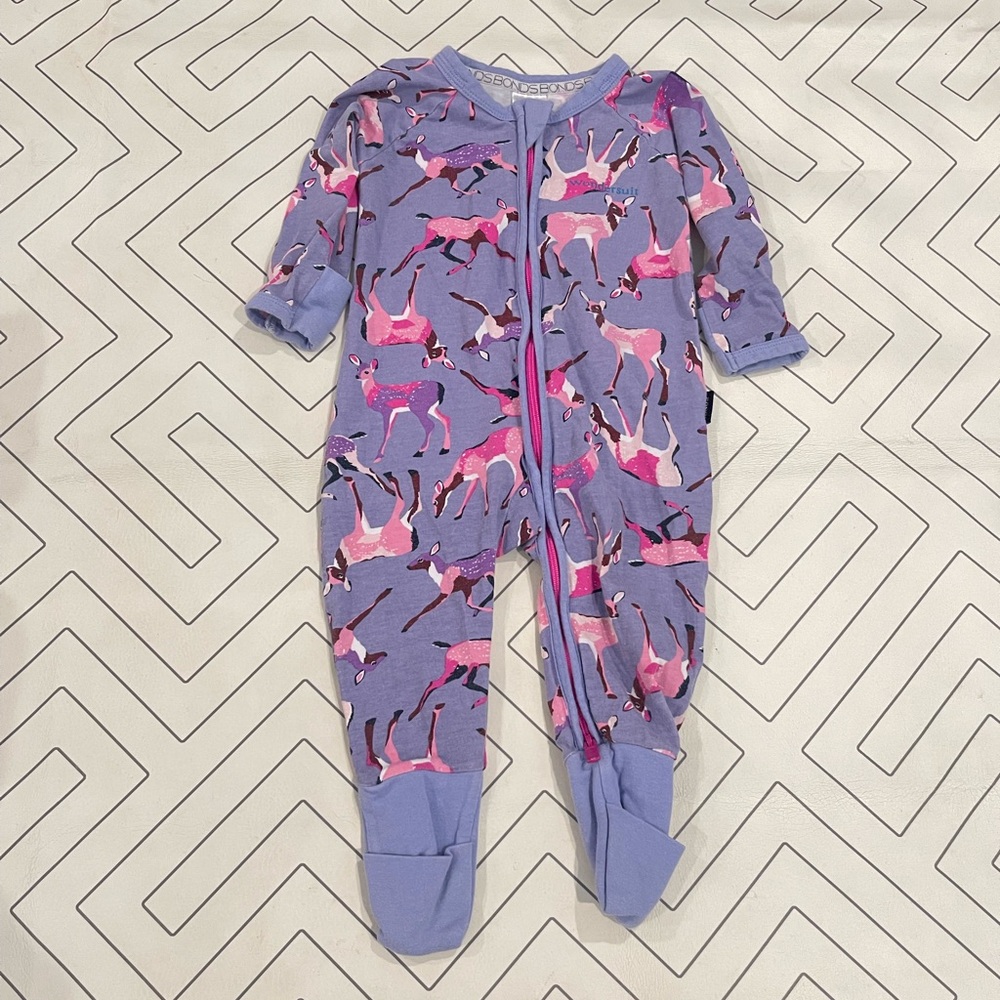 Wondersuit Purple Fawn Zipper Pajama